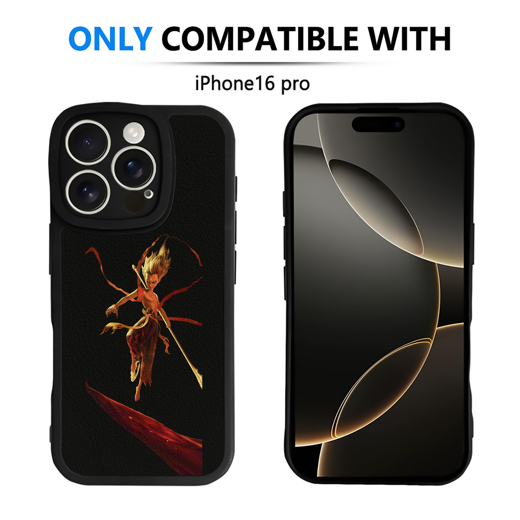 （画像用） Ne Zha 2 ナタ 魔童の大暴れ 【iPhone 16シリーズ対応】シリコンスマホケース（レザー調） 材質：シリコン
